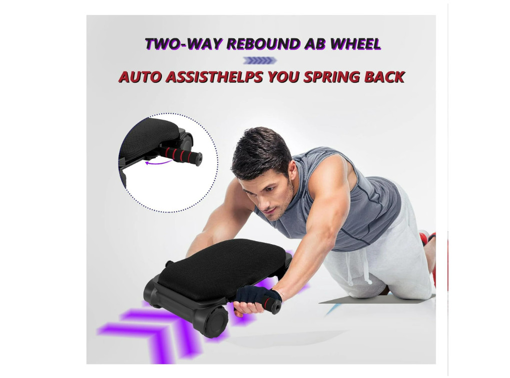 New Ab Roller Wheel Automatic Rebound Abdominal Wheel for Core Workout