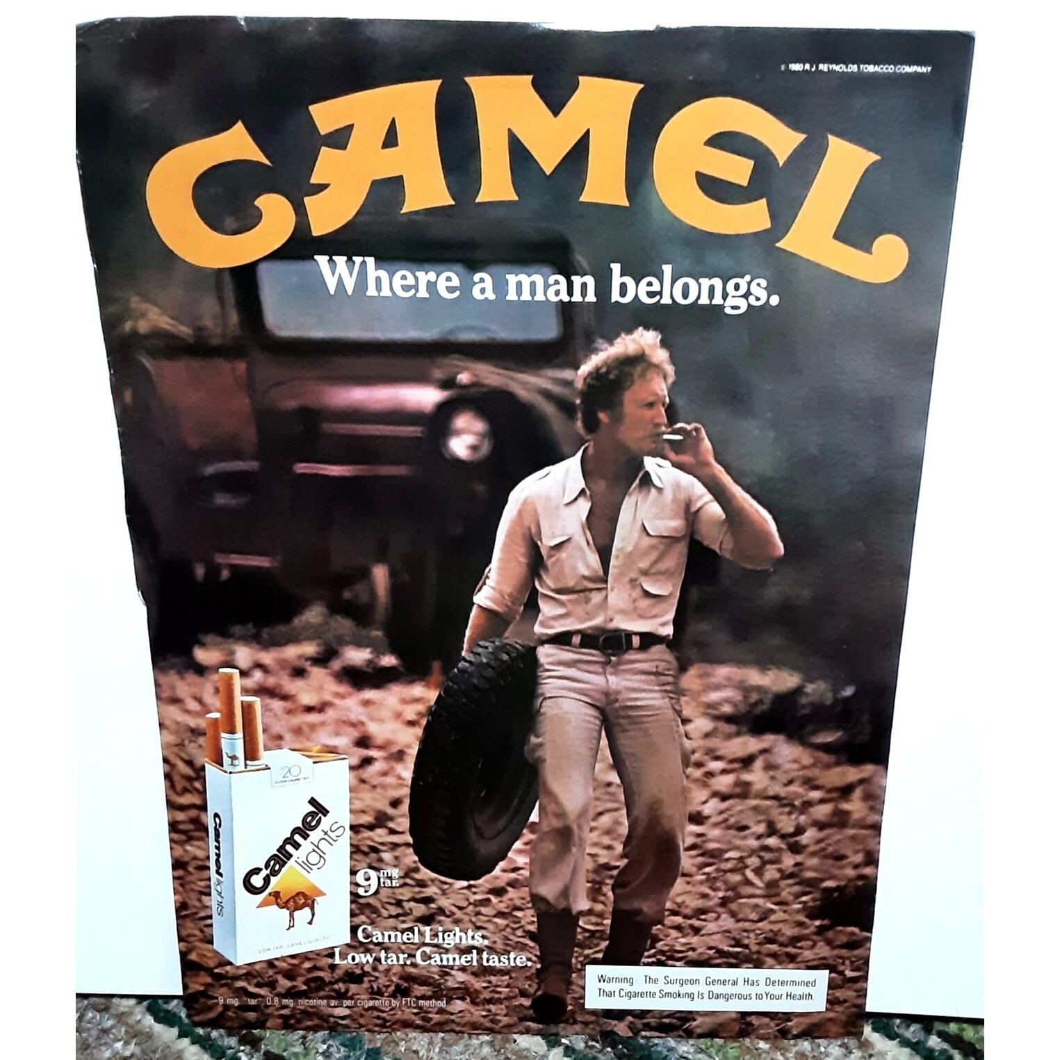 Vintage Camel Cigarettes Man Belongs 1981 Original Ad empherma