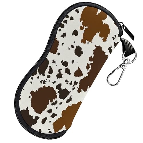 Glasses Case Sunglasses Eyeglass Soft Zipper Case Light Neoprene G-9-cowhide