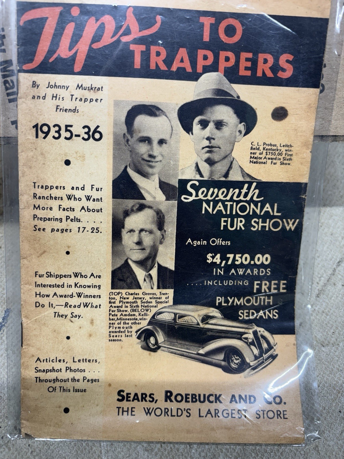 Tips To Trappers (sears and Roebuck) 1935-36