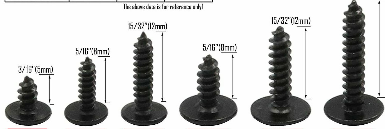 Modified Truss Head Self piercing sharp point Screws #8x 1/2"- 3" K-Lath Black