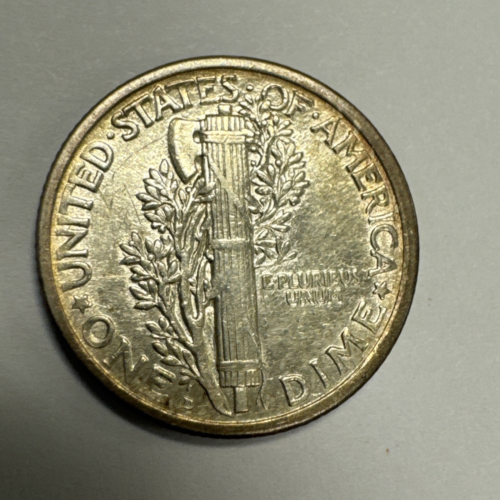 1917-D Mercury Silver Dime AU