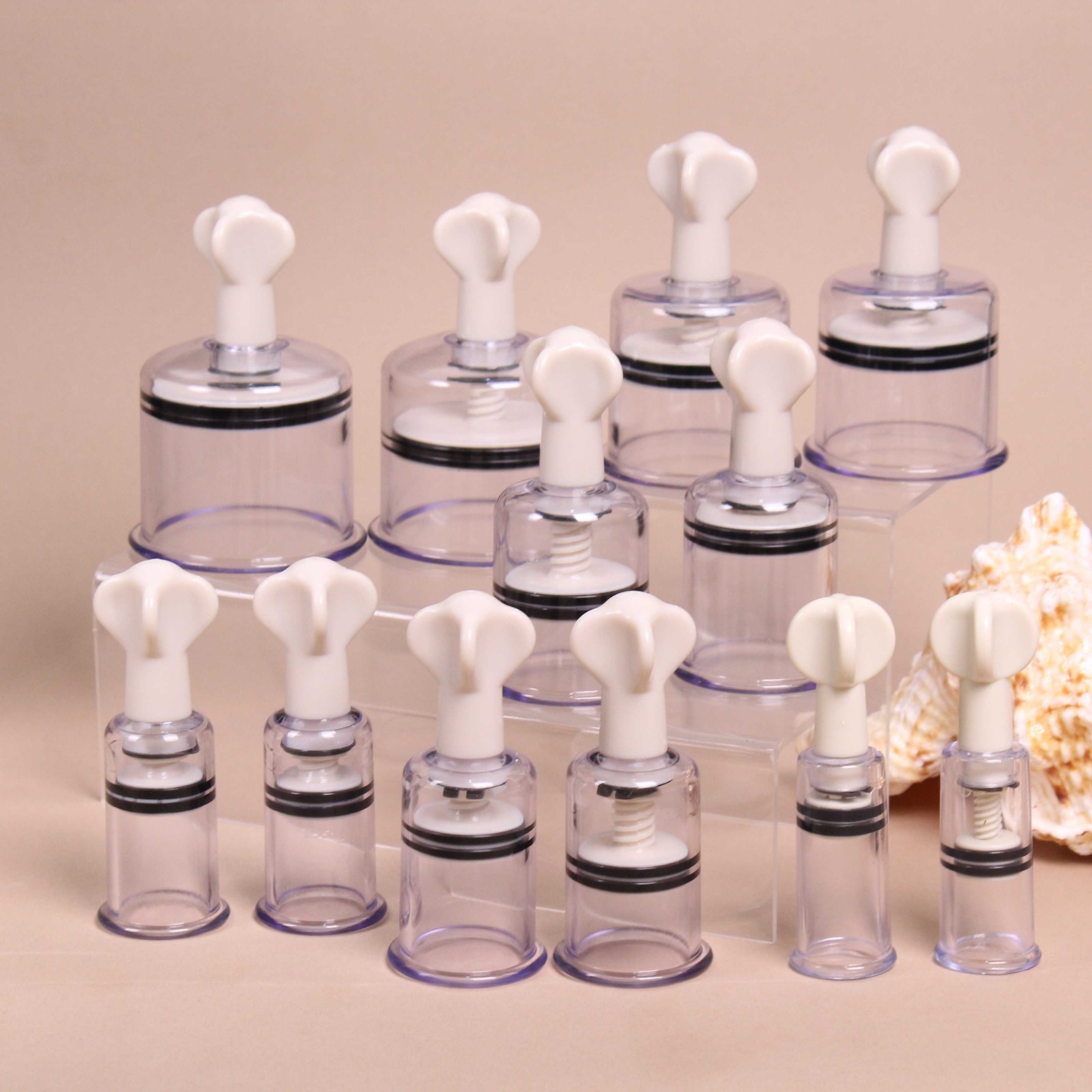 Screw Pump Nipple Sucker Suction Cup Enlarger Breast Massager Sex Toys Women Men