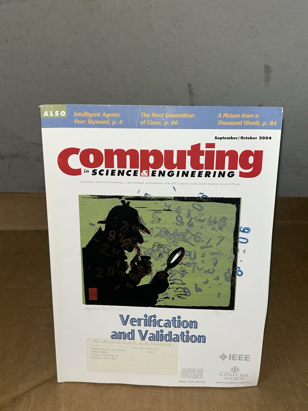 Sept/Oct 2004 Computing In Science & Engineering Mag.; Verification & Validation