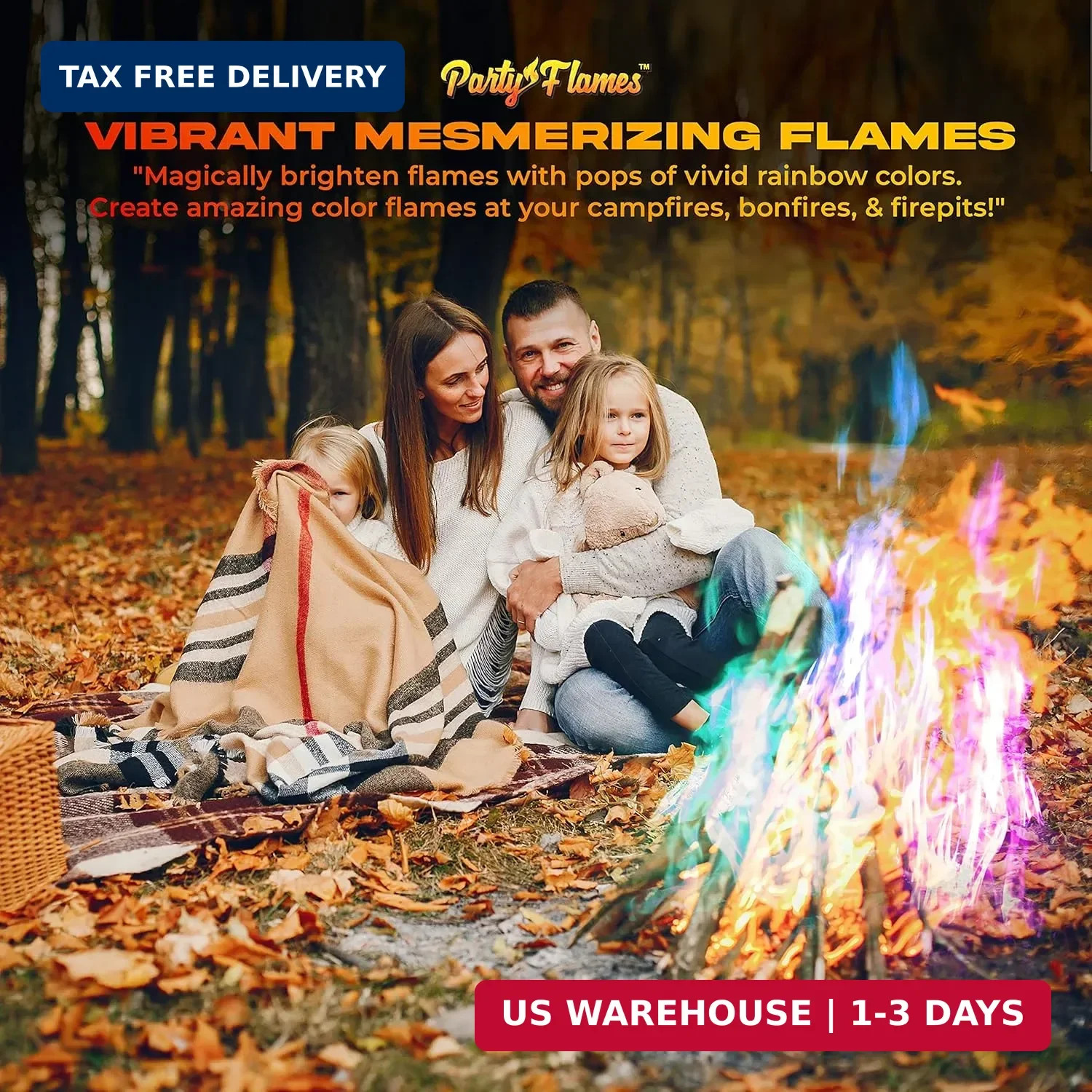 Magic Campfire Fire Color Changing Packets for Fire Pit (25 Pack) Outdoor Firepl