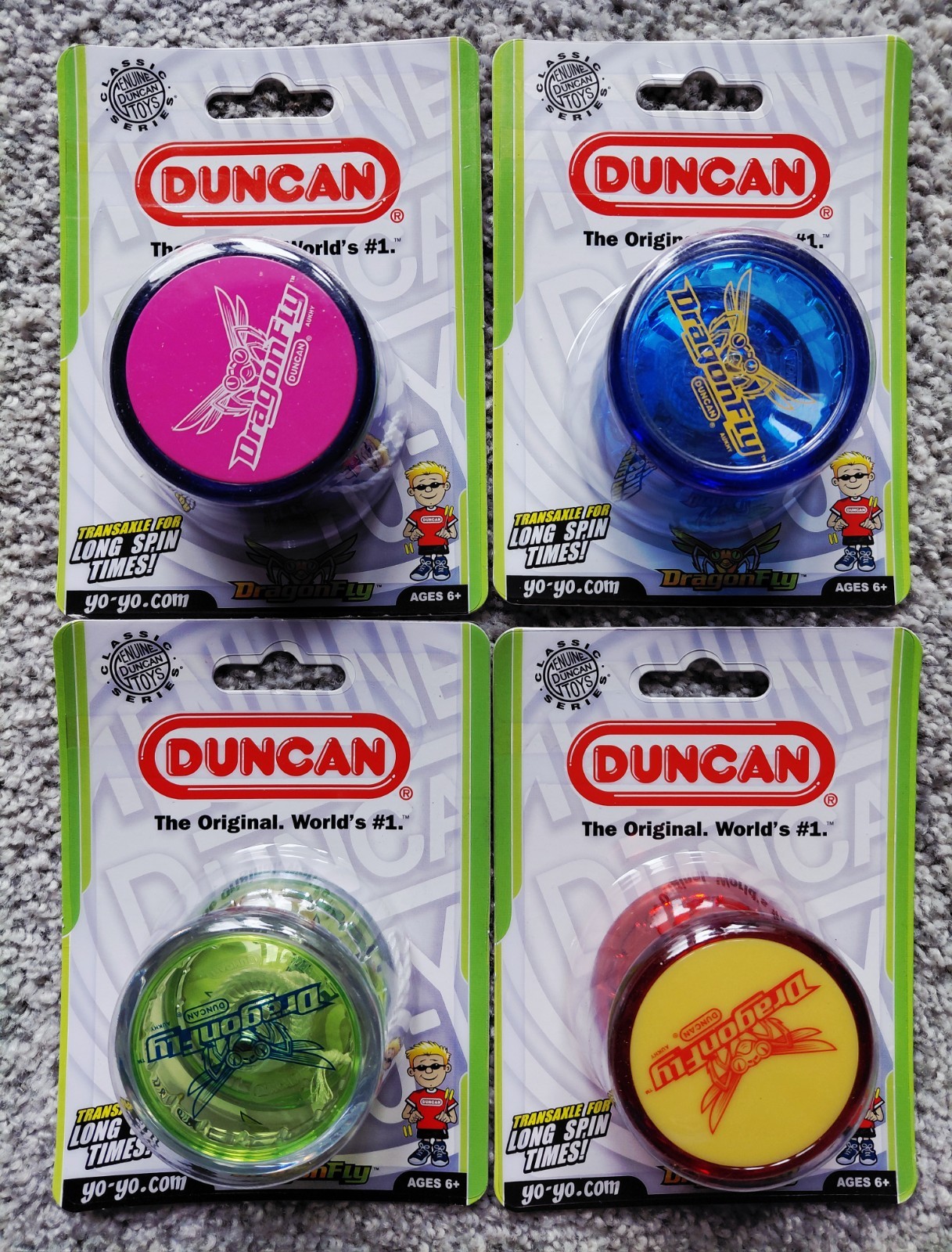 New - In Packages - Lot Of 4 - Duncan DragonFly Yo-Yo's