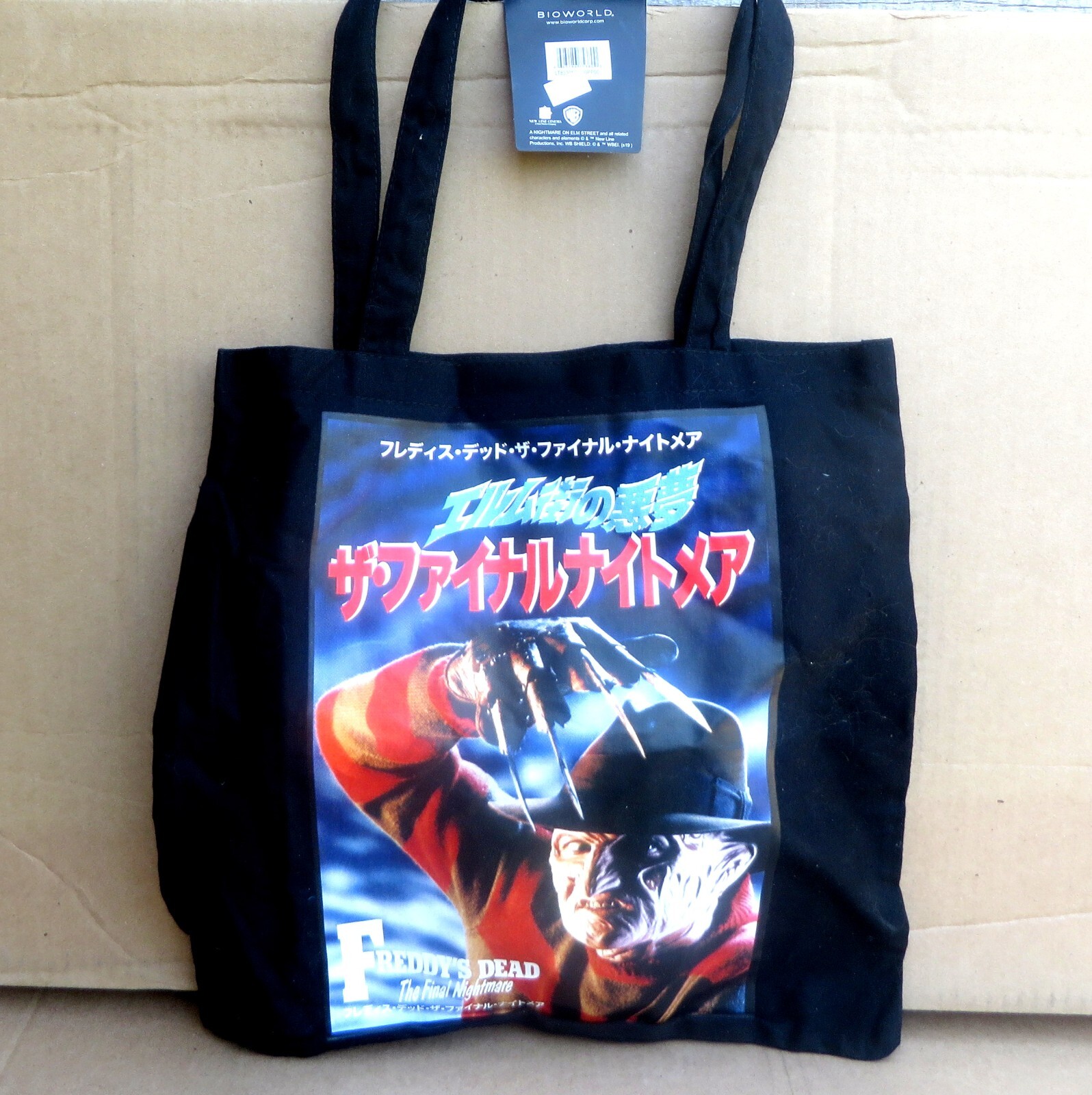 FREDDY KRUEGER TOTE BAG Nightmare On Elm Street Horror Movie Japan Halloween NEW