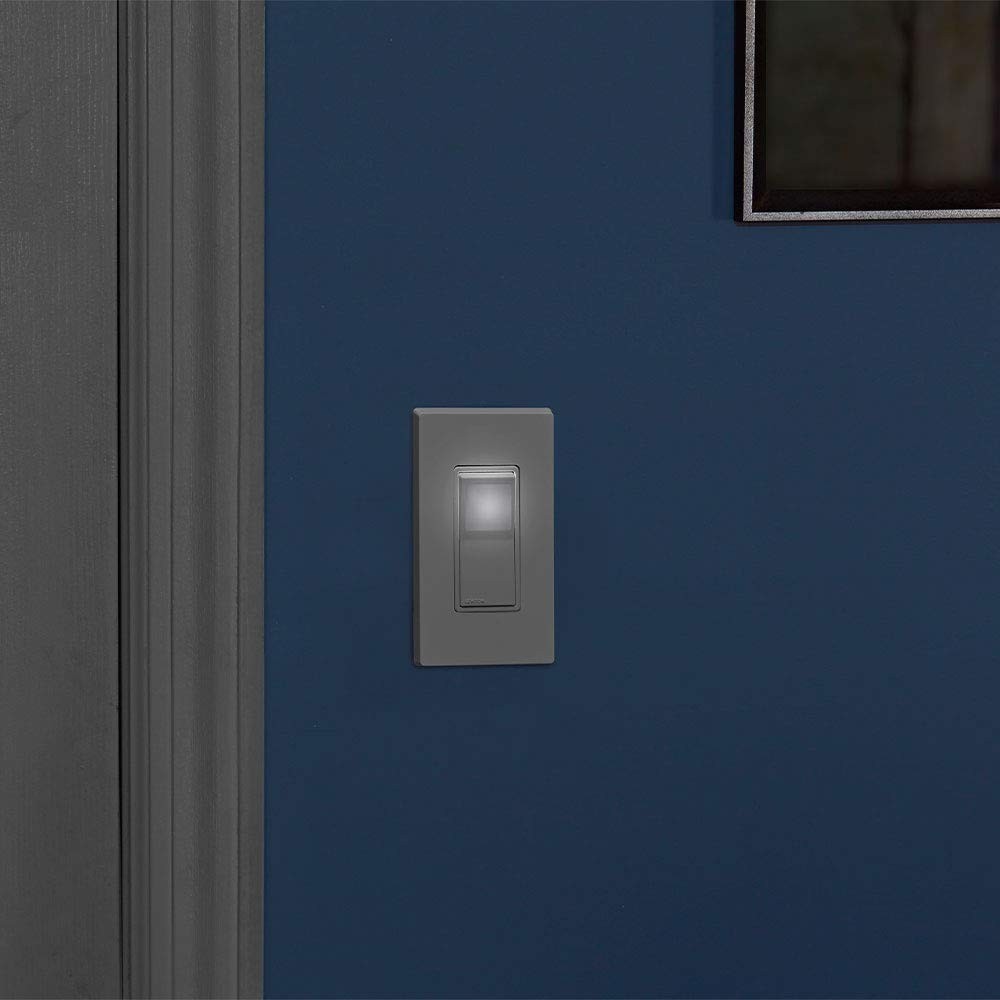 15 Amp Decora LED Light Switch, Illuminated Single Pole, White