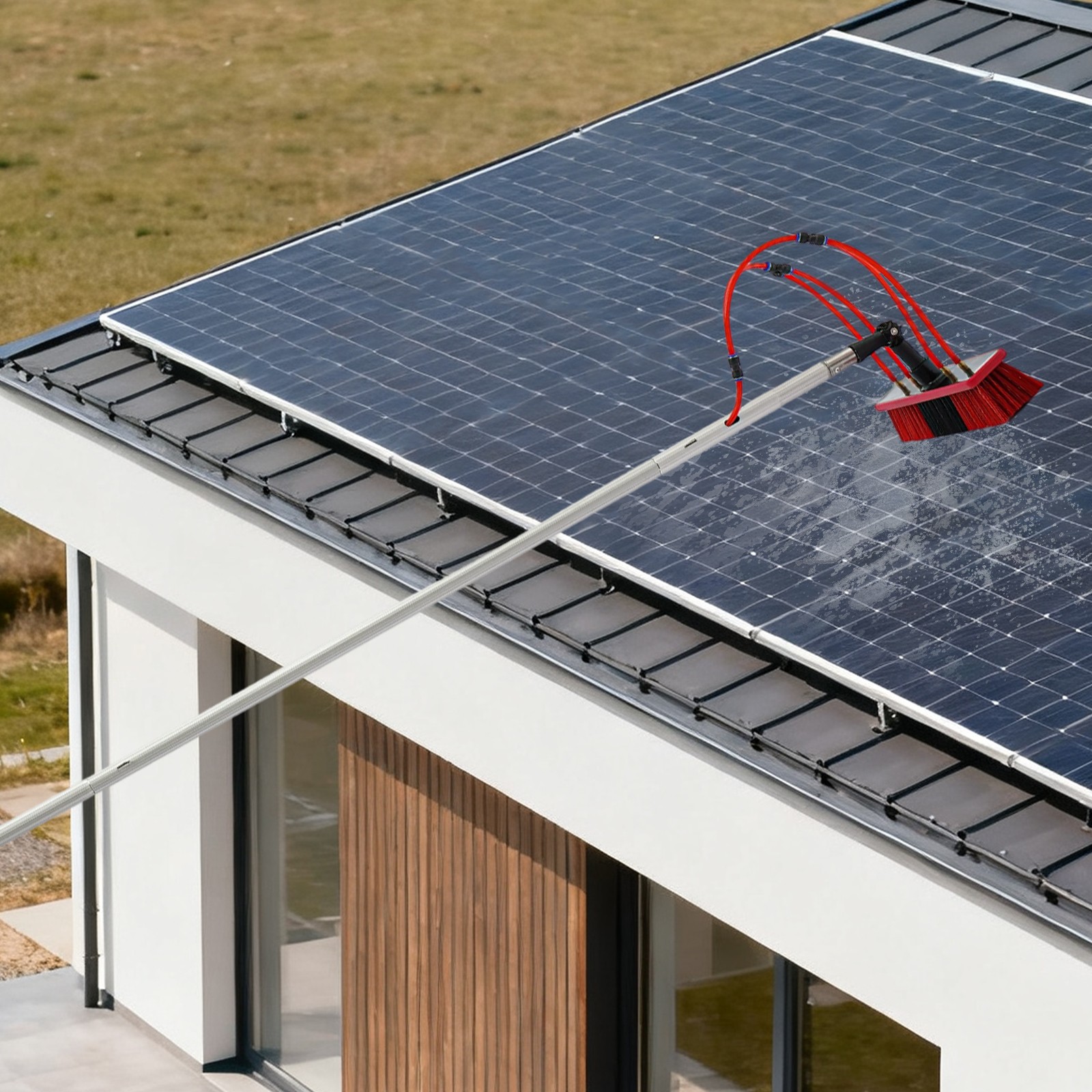 Highly Portable 6m Cleaning Brush & Pole Cleaning Kit for Solar Panel