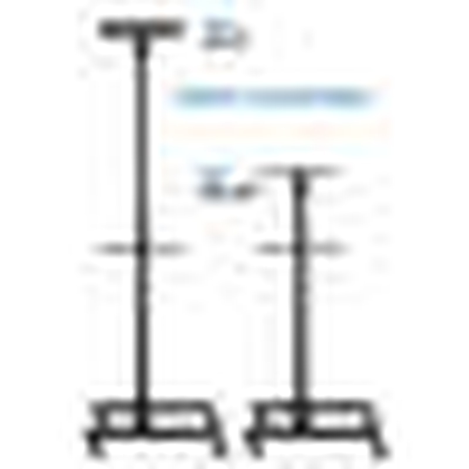 Mount-It! Mobile Projector & Laptop Stand with 2 Shelves