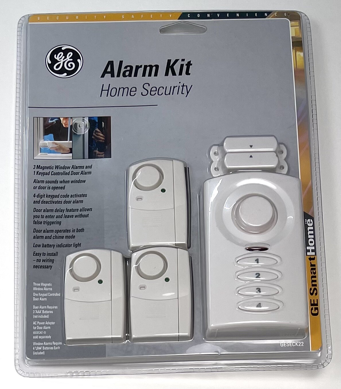 GE Home Security ALARM KIT Magnetic Window Alarms & Keypad Door Alarm NIP NEW