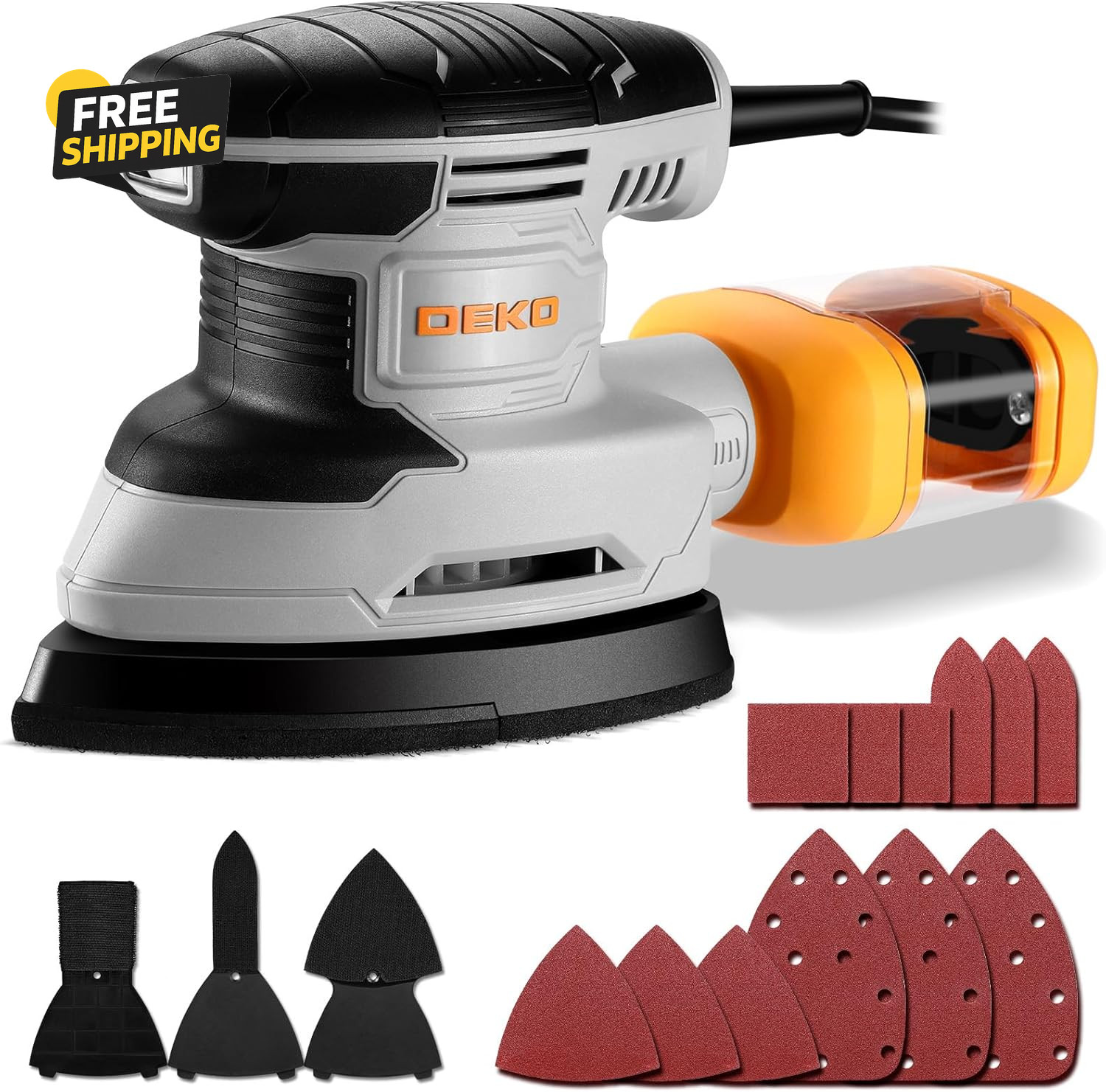Detail Sander:  1.5A Multi-Function Mouse Sander Electric Sander Tool Corded