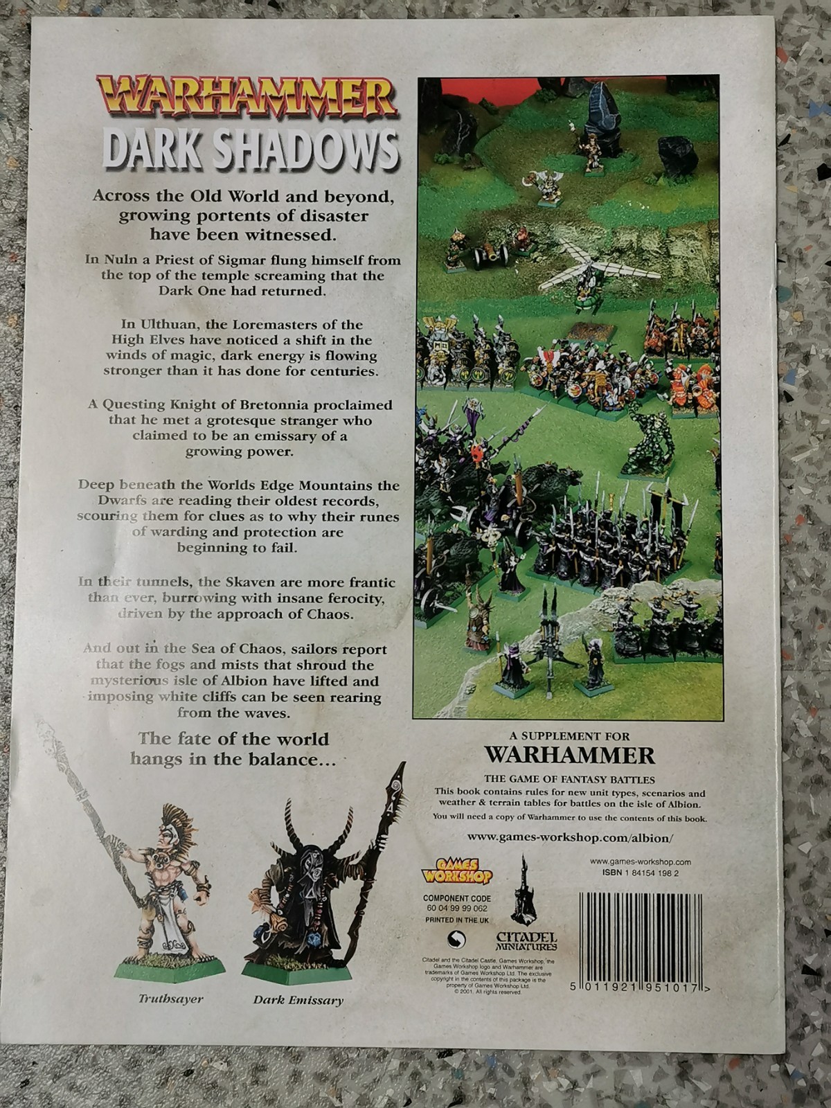 Warhammer Dark Shadows Supplement Book Games Workshop 2001 Albion OOP Paper Back