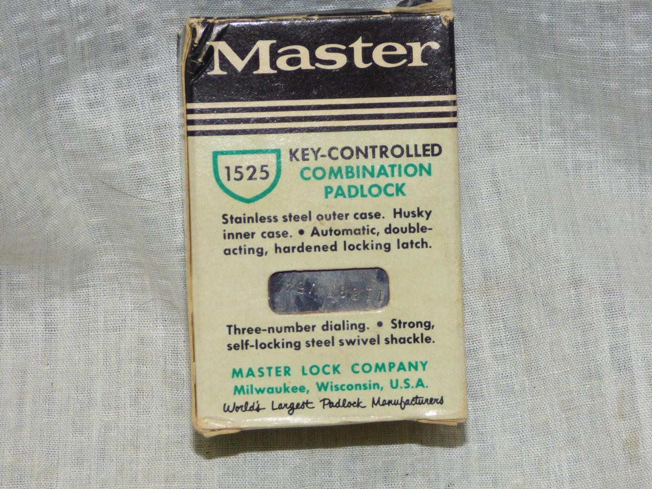 VINTAGE MASTER COMBINATION PADLOCK #1525