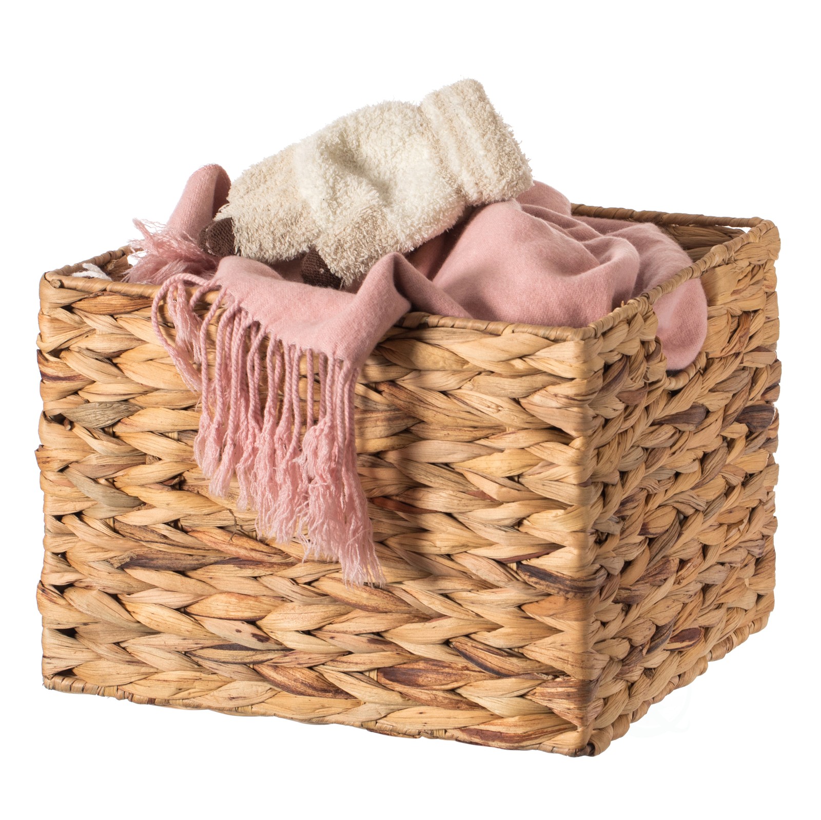 New Water Hyacinth Storage Basket for The Playroom, Bedroom, and Living Room