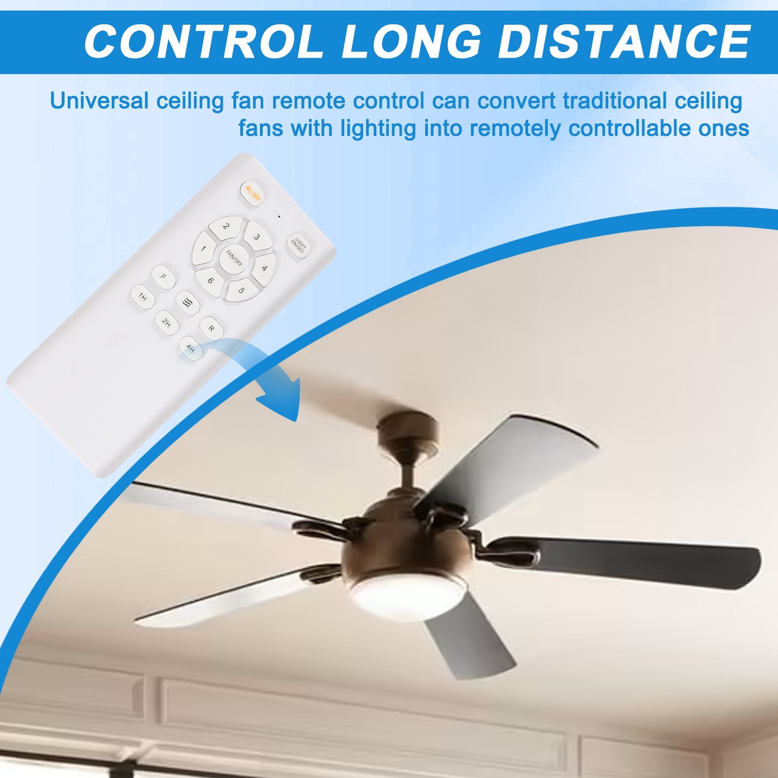 Frequency Conversion Ceiling Fan Remote Control Kit Light High Voltage9219
