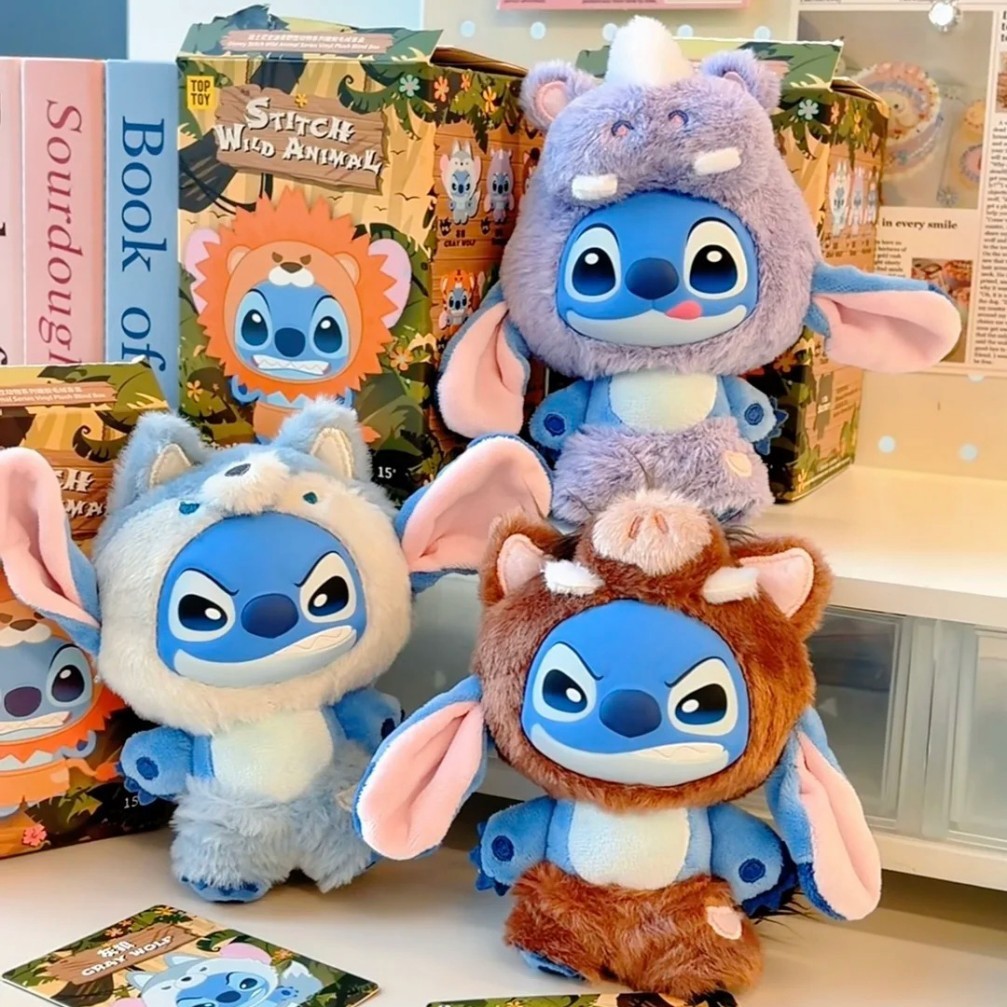 TOPTOY Stitch Wild Animal Series Vinyl Plush Pendant Blind Box Figure Toys Gift