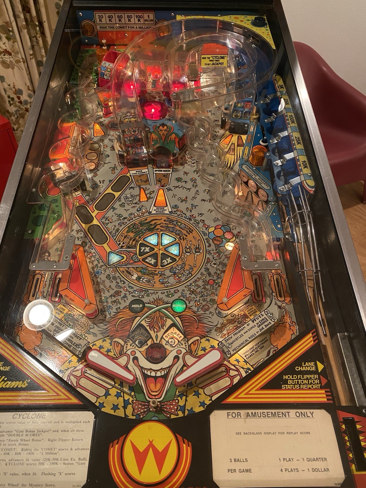 🔥 Cyclone Pinball Machine Williams 1988