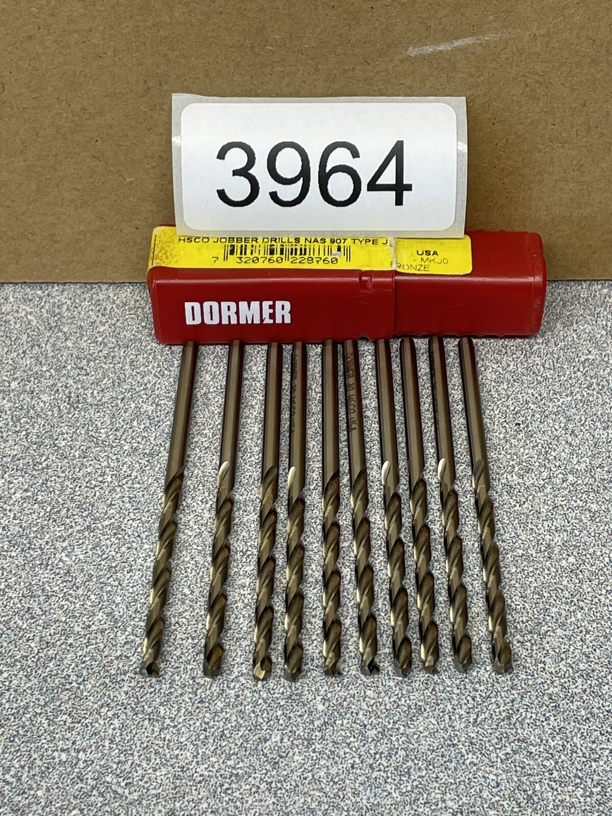 10 pc Dormer #30 HSCO Cobalt Jobber Drills NAS 907 Type J Bronze A745 New