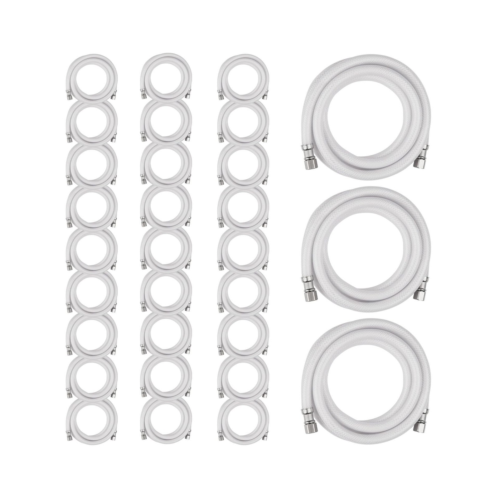 30 Pack Foskan 8FT Ice Maker Hose,1/4" Compression Fittings Both Ends,Polyest...