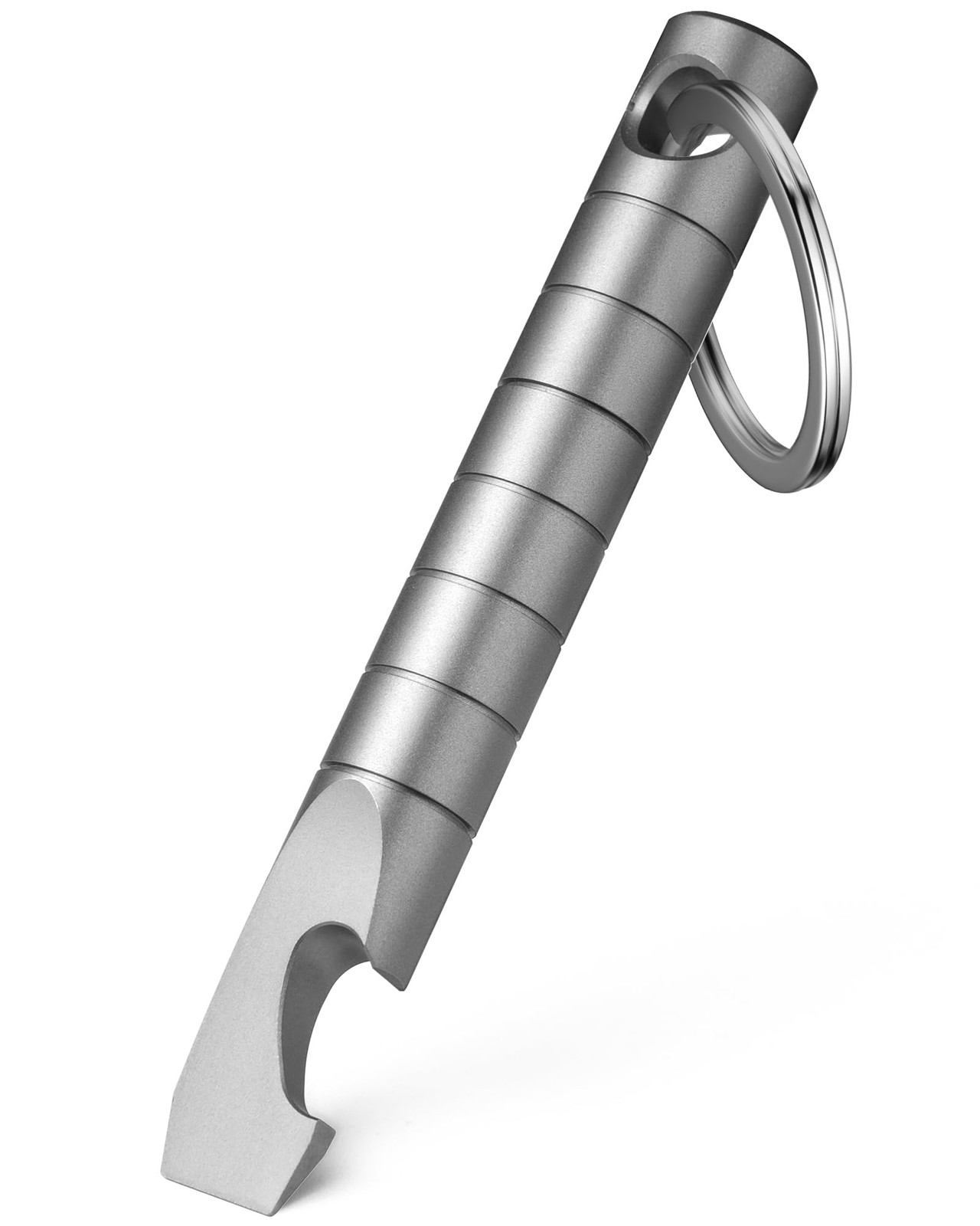 TISUR Keychain Pry Bar, Titanium Mini EDC Prybar Multitool with XS, Gray-mini
