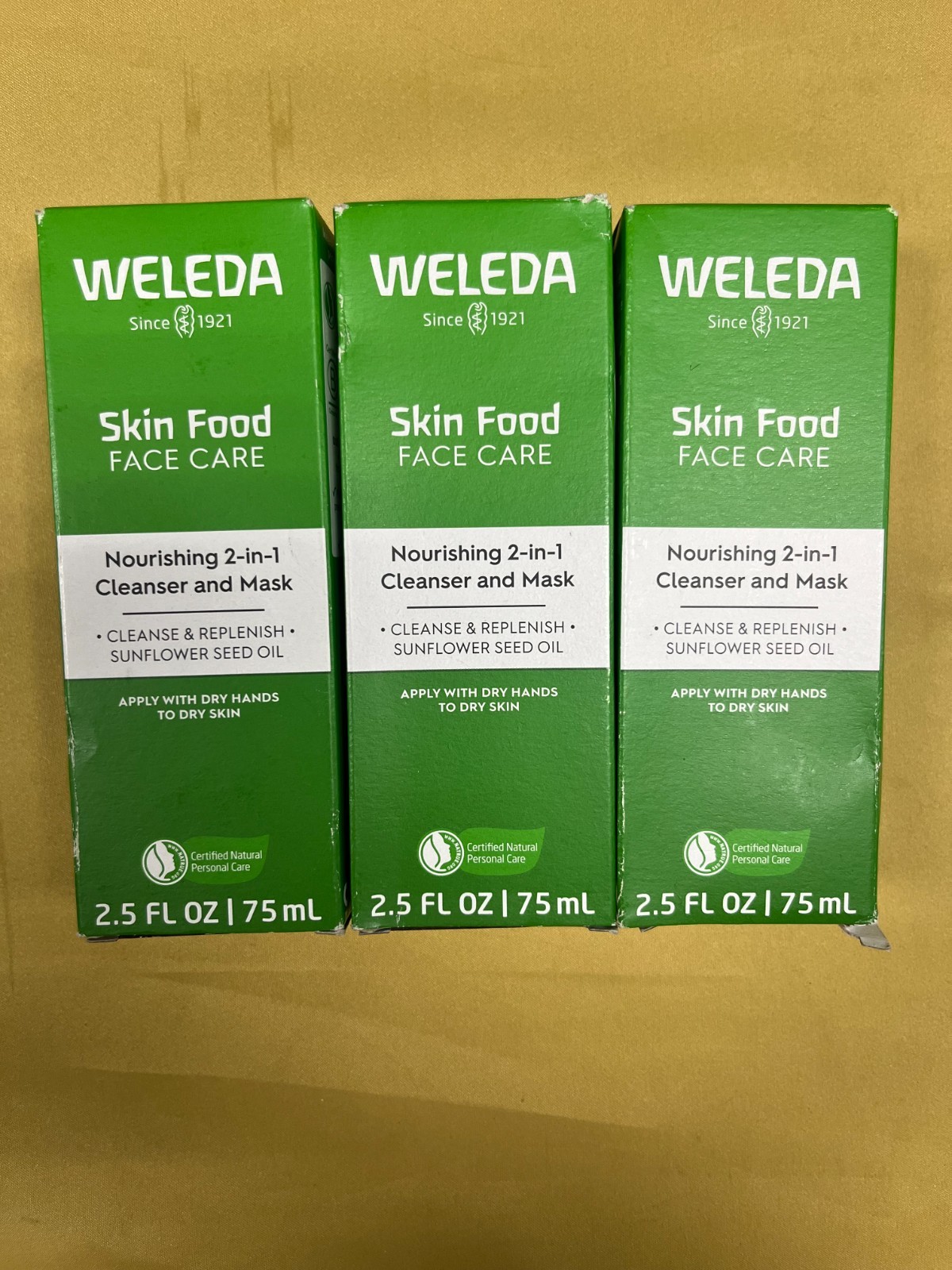 3 New Weleda Skin Food Face Care Nourishing 2-in-1 Cleanser and Mask - Ex. 06/27