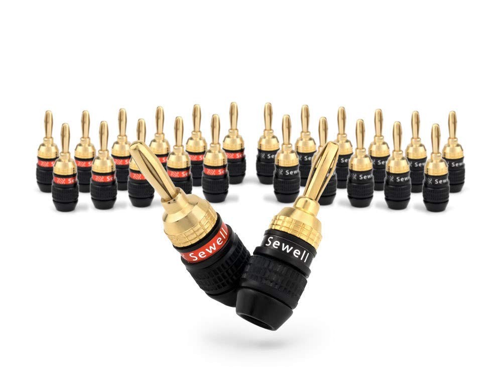 Sewell SW-29863-12 Deadbolt Banana Plugs 12-Pairs by, 12 Pairs, multi-color