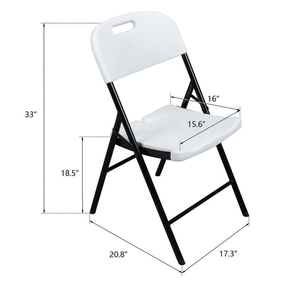 4 Pack Portable Plastic Folding Chair Indoor Outdoor Stackable Commercial Seat