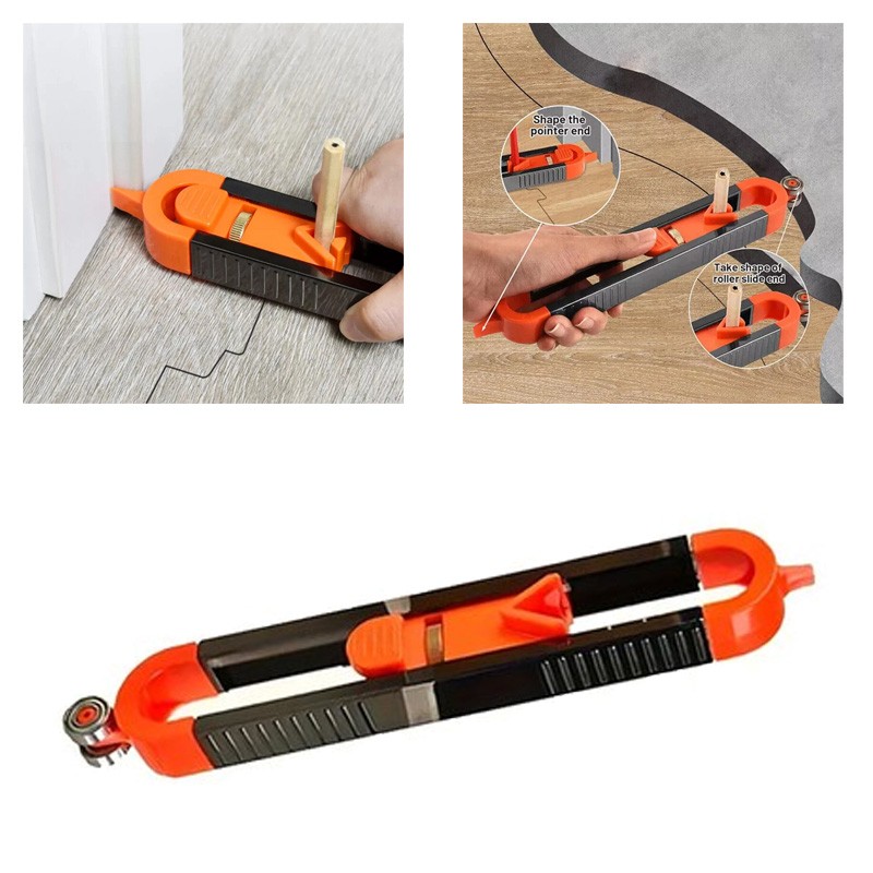 Lockable Contour Gauge Precise Scribe Tool Woodworking Profile Measuring Ruler