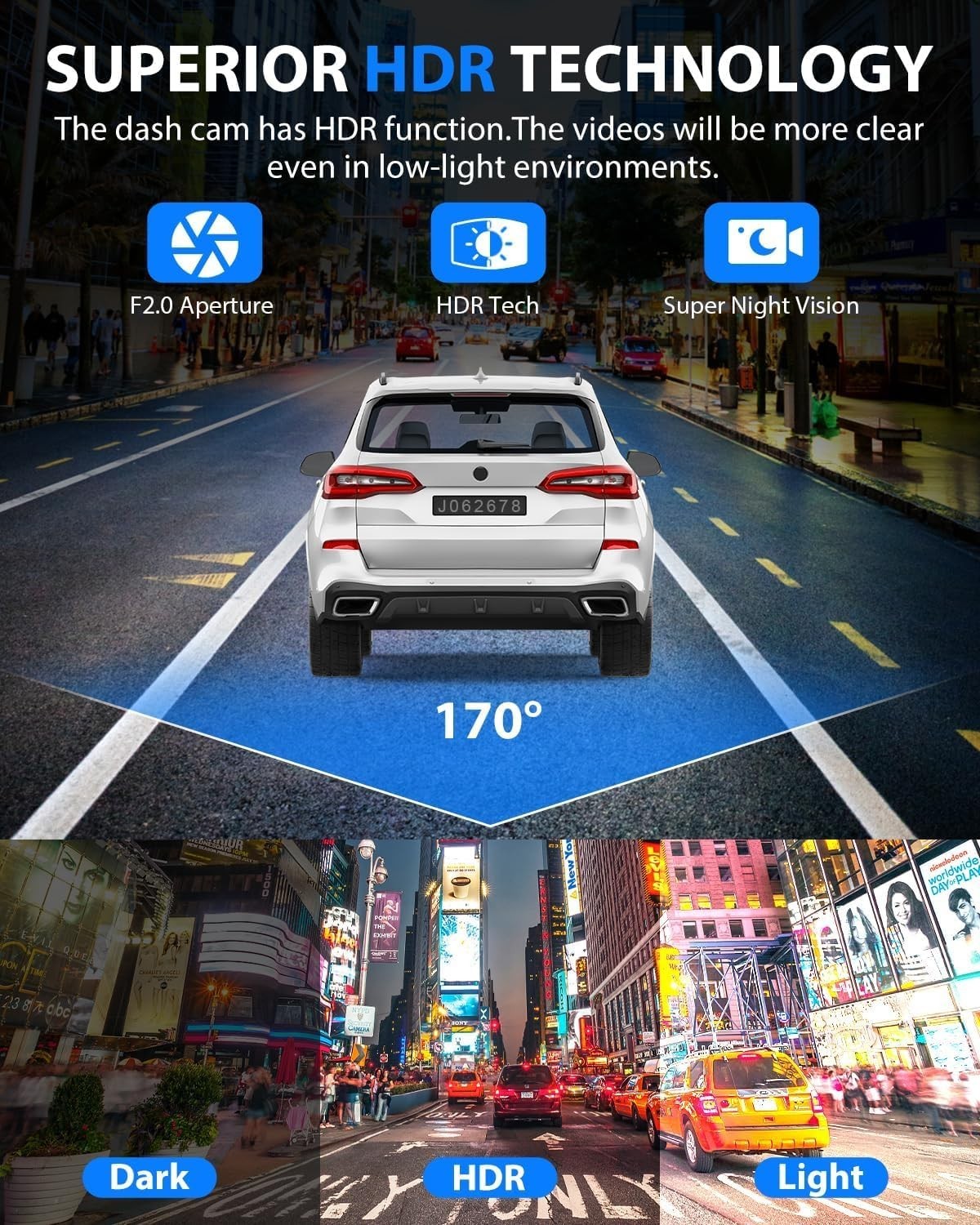 1080P Dash Camera with Night Vision & G-Sensor for Complete Coverage