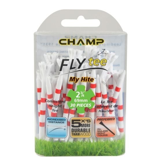 Champ My Hite FLYtee Golf Tees 3 1/4" 2 3/4" Durable Plastic Tee Pack - NEW
