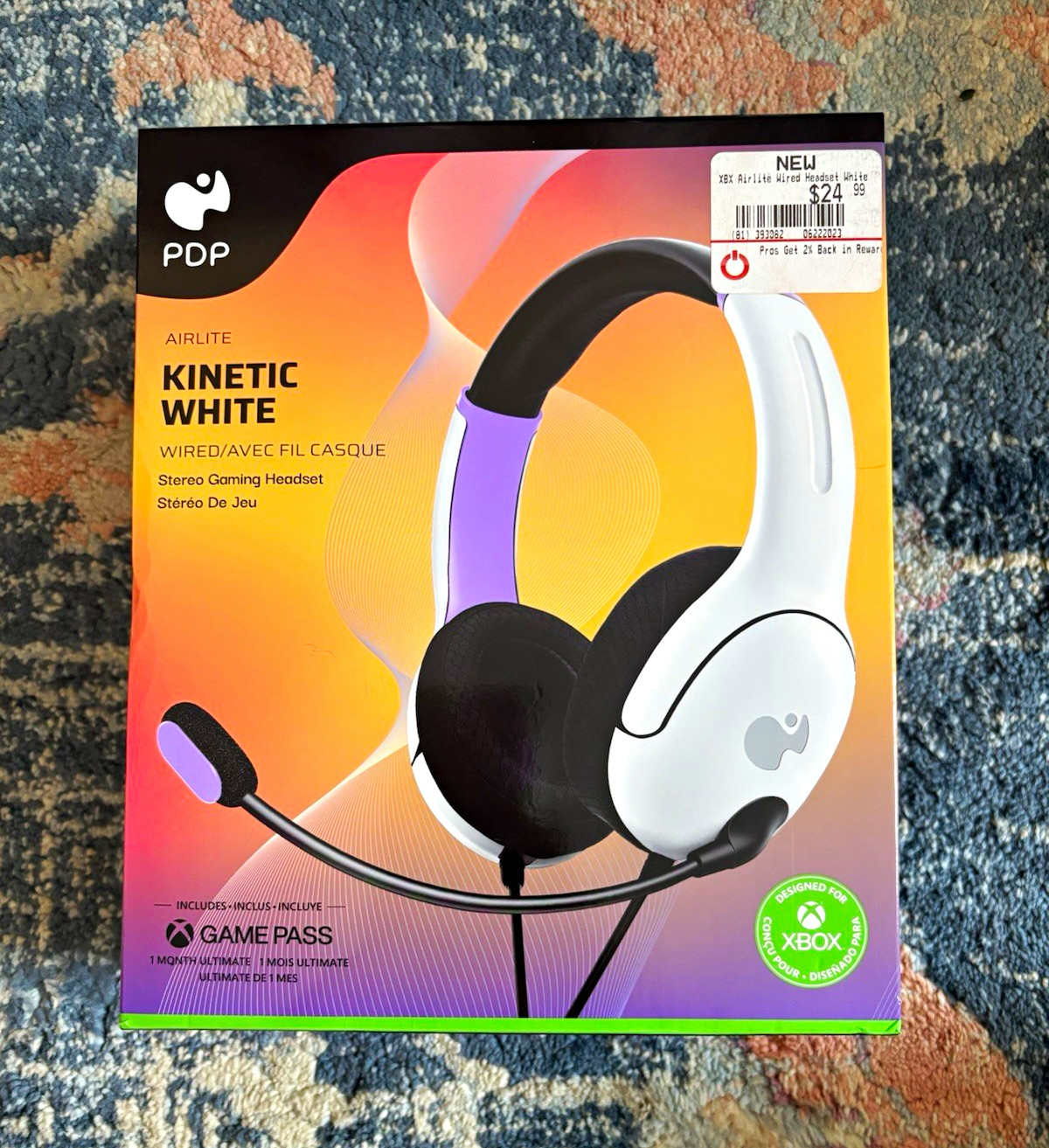 PDP Airlite White Wired 3.5mm Stereo Over-Ear Gaming Headset w/ Boom Mic