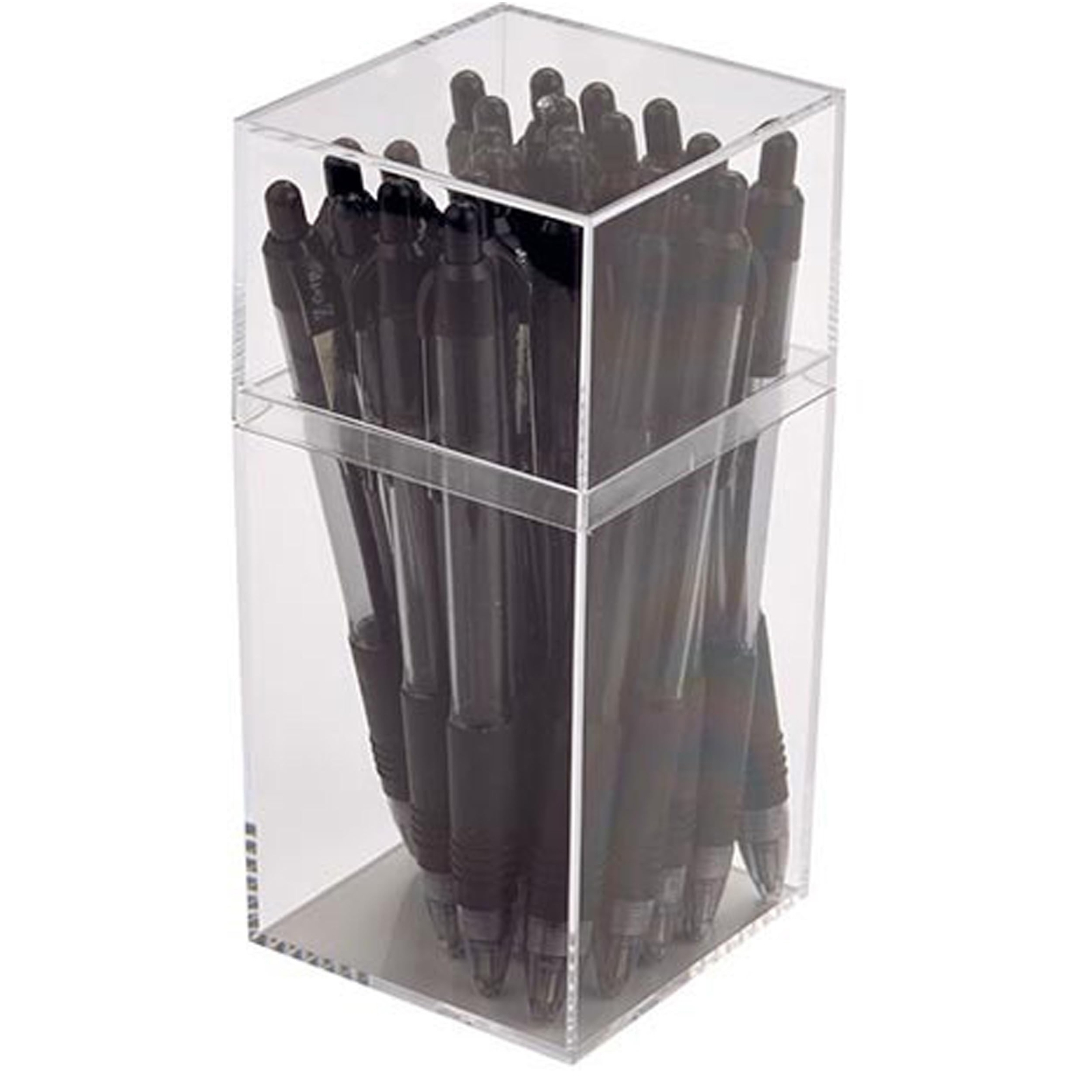 Pioneer Plastics 036C Clear Tall Rectangular Plastic Container, 2.75" W x 2.6...