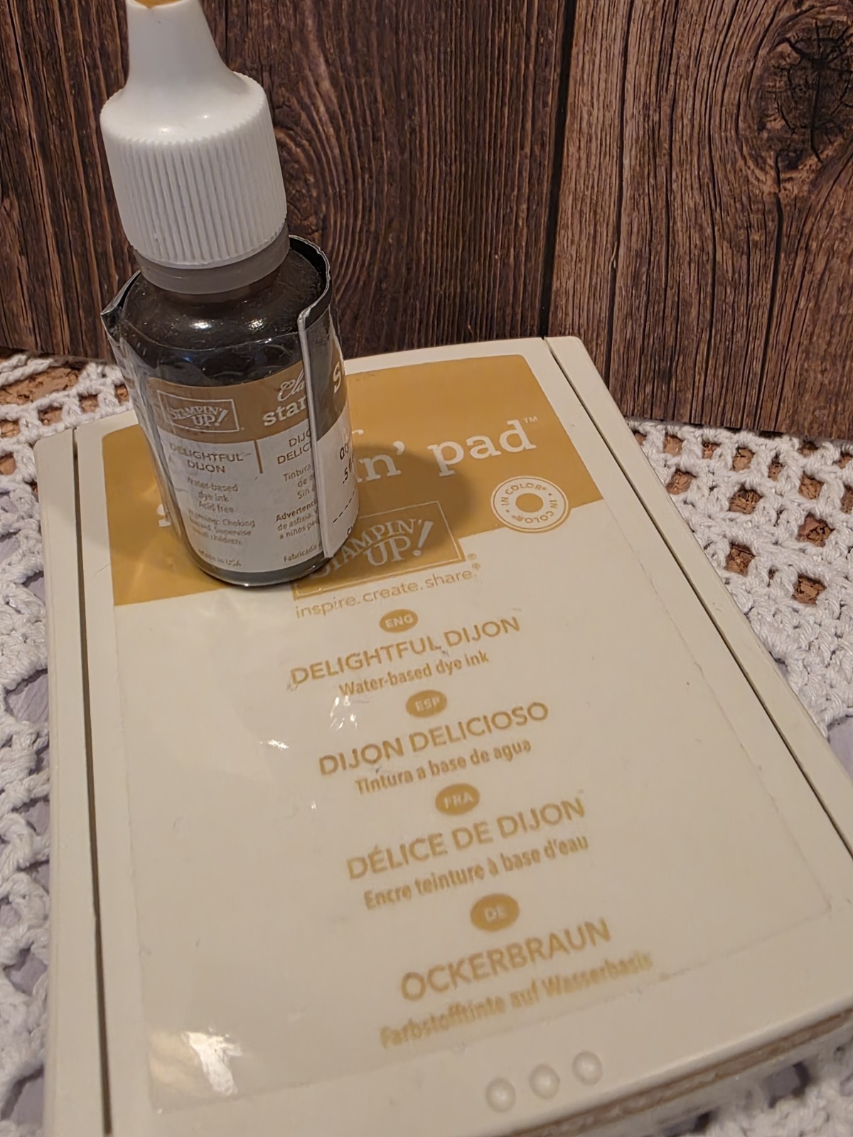 Stampin' Up! Delightful Dijon Ink Refill & Ink Pad Retired In Color  Yellow