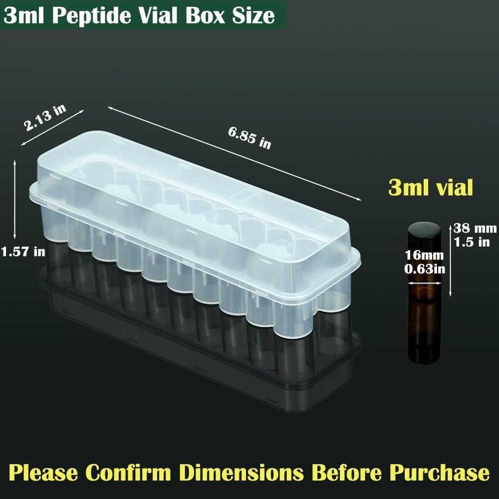 Space-Saving 24-Slot Vial Holder for Fridge – Stackable Peptide &