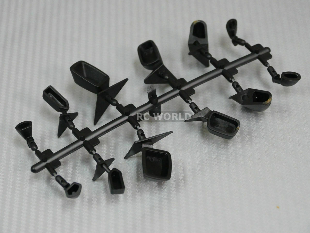 1/10 RC Car MIRROR SET For Body Shell -6 Different Styles - BLACK