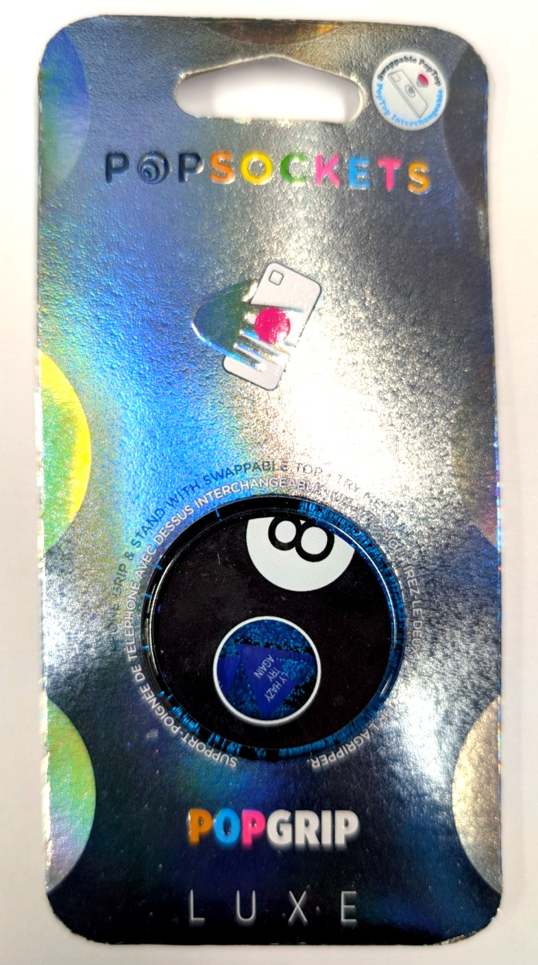 RARE - PopSockets Luxe Tidepool Magic 8-Ball Fortune Phone Holder Grip Swappable