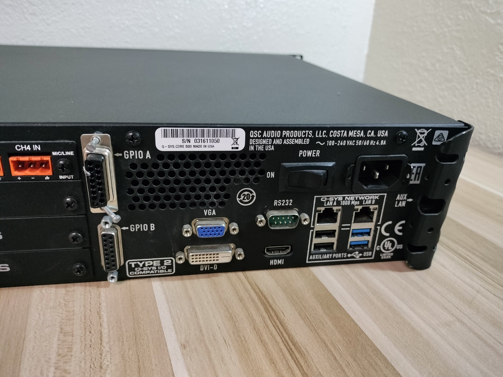 QSC Q-SYS Core 500i Integrated System Processor w/ 3 cards