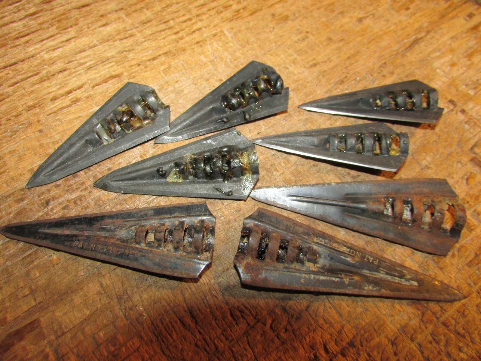 Vintage Lot 8 Ben Pearson Archery Broadheads, 3-4x4's, 5-5x4's, Skels, 1940-50's