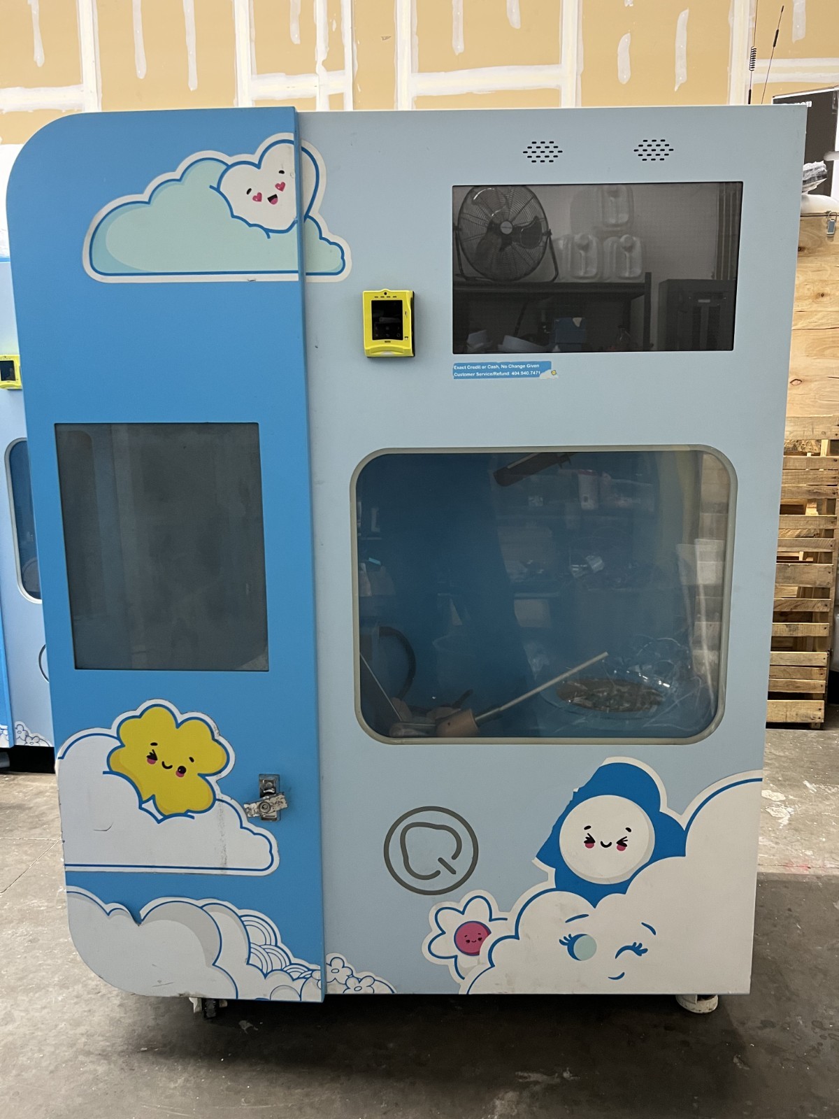 Fully Automated Magic Cotton Candy Robotic Large Vending Machine 86x52x25 Works