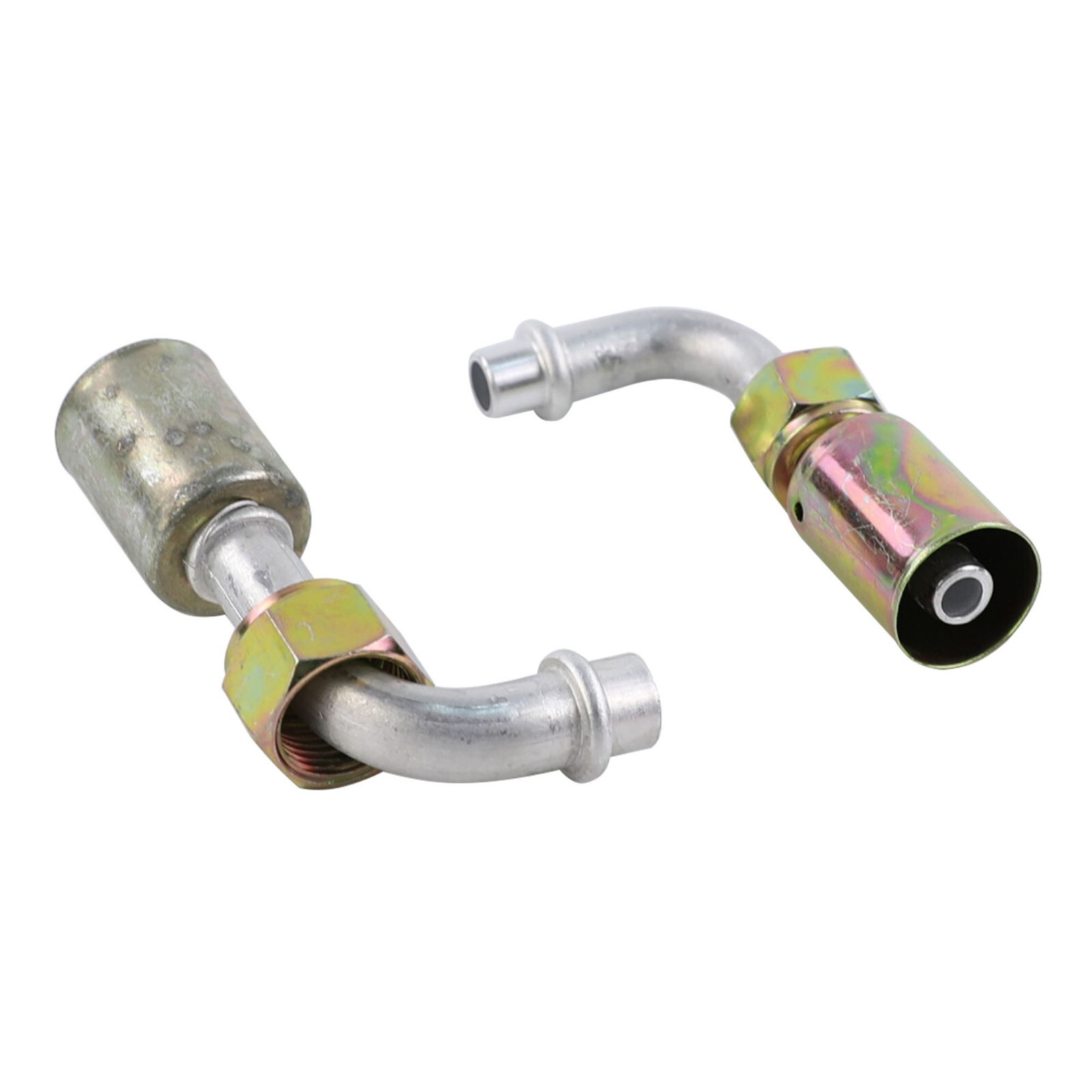 6PCS Air Conditioning #6#8#10 AC Fitting Set Female Oring Beadlock 90 Degree