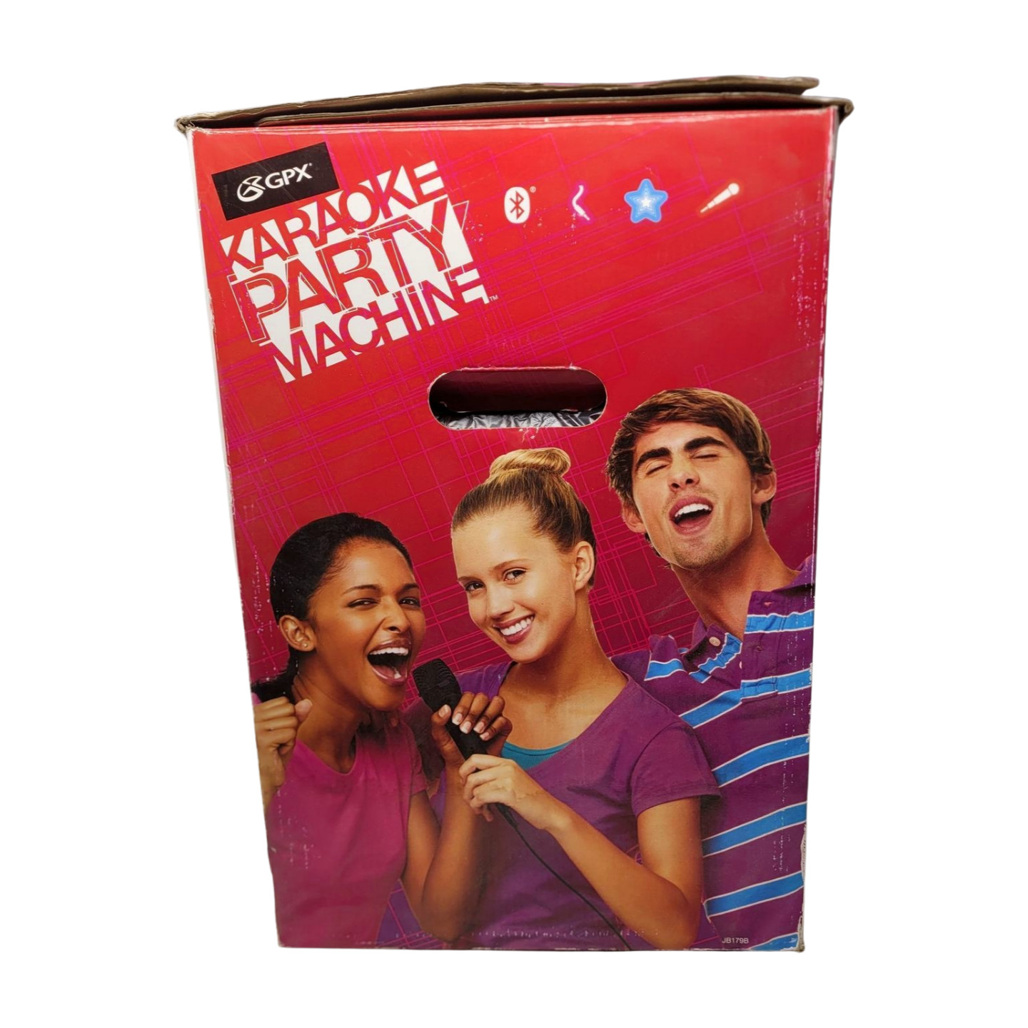 Portable GPX Karaoke Party Machine- JB179B, Bluetooth, Light Effects, Microphone
