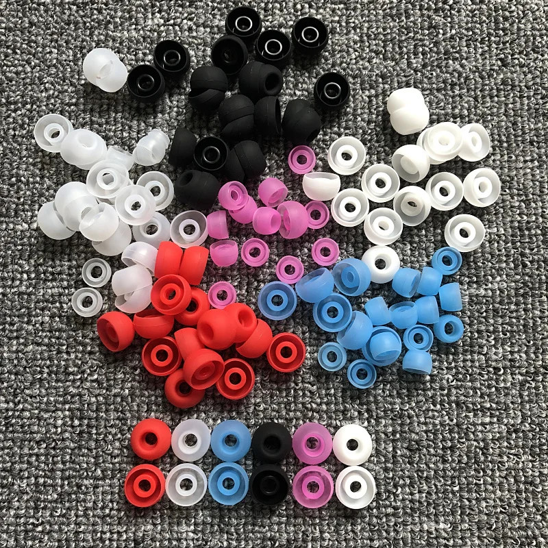 50pcs/lot Earphone Silicone Case Covers Soft Ear Tips For Headphones Ear Pads