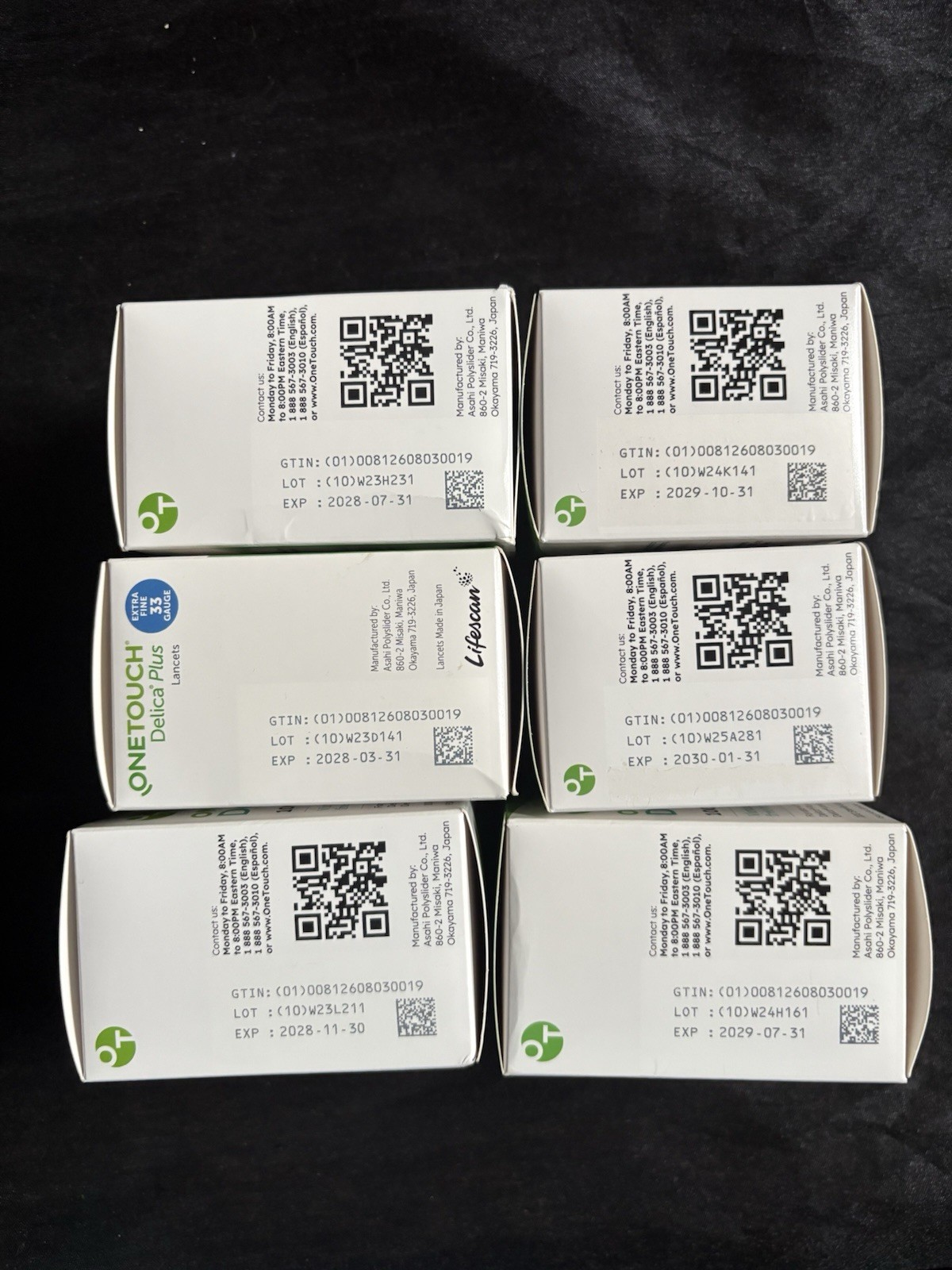 600 ONE TOUCH DELICA PLUS 33 GAUGE 6 Boxes