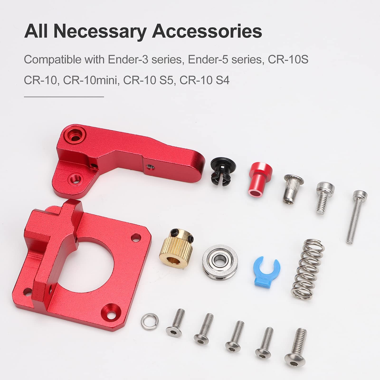 Creality Official 3D Printer Extruder, Upgraded Aluminum Drive Feed M, Red