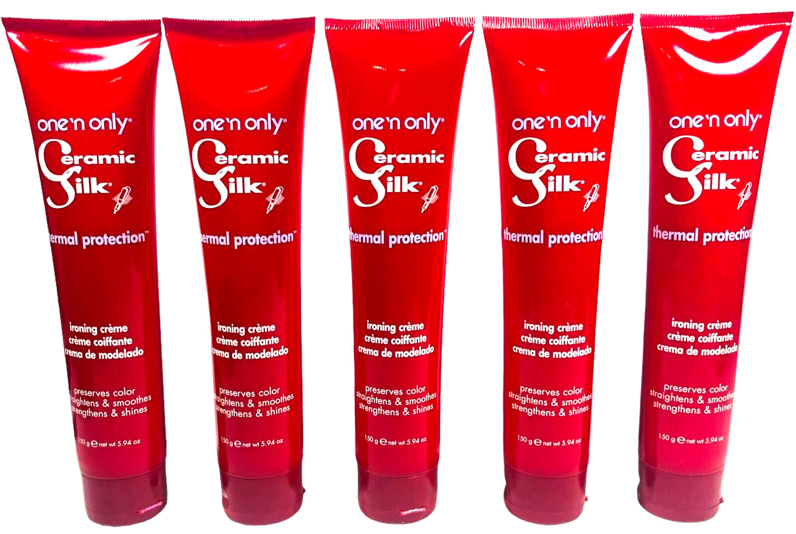 One 'n Only - Ceramic Silk Thermal Protection Ironing Creme 5.94 oz - LOT of 5