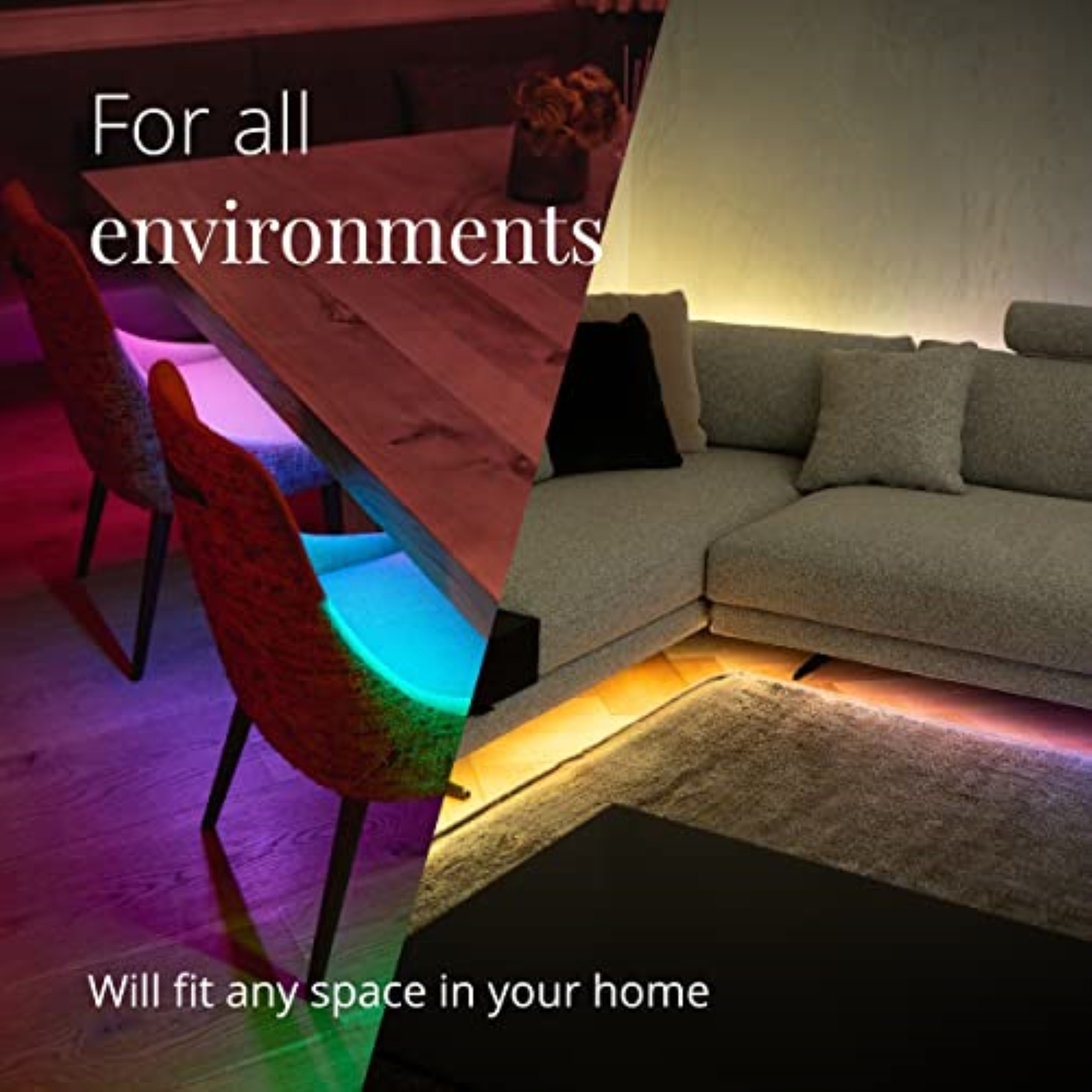Twinkly Indoor Line Starter Kit App-Control White Light Strip with RGB LEDs, 5'