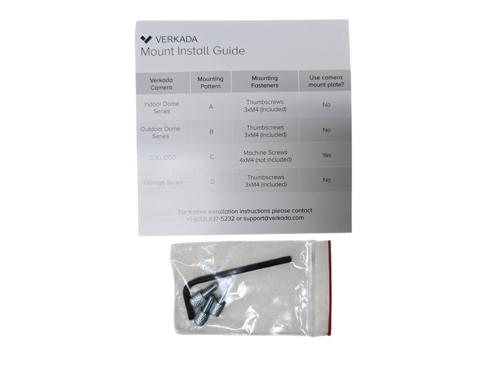 Verkada ACC-MNT-8 Camera Pendant Cap Mount Kit 2A-32001-A