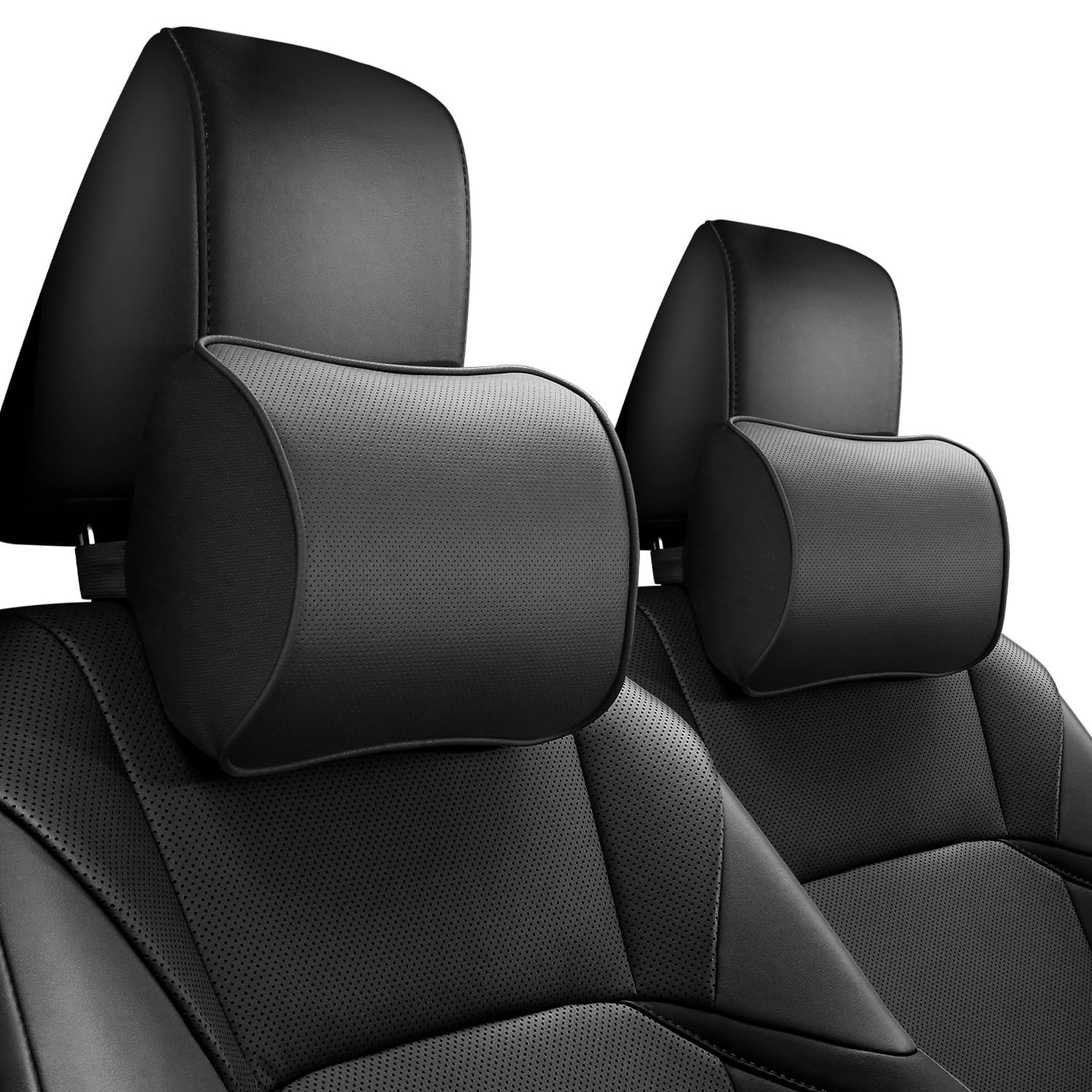 Car Headrest Pillow, Soft Memory Foam Car Neck Pillow with Adjustable Strap, ...