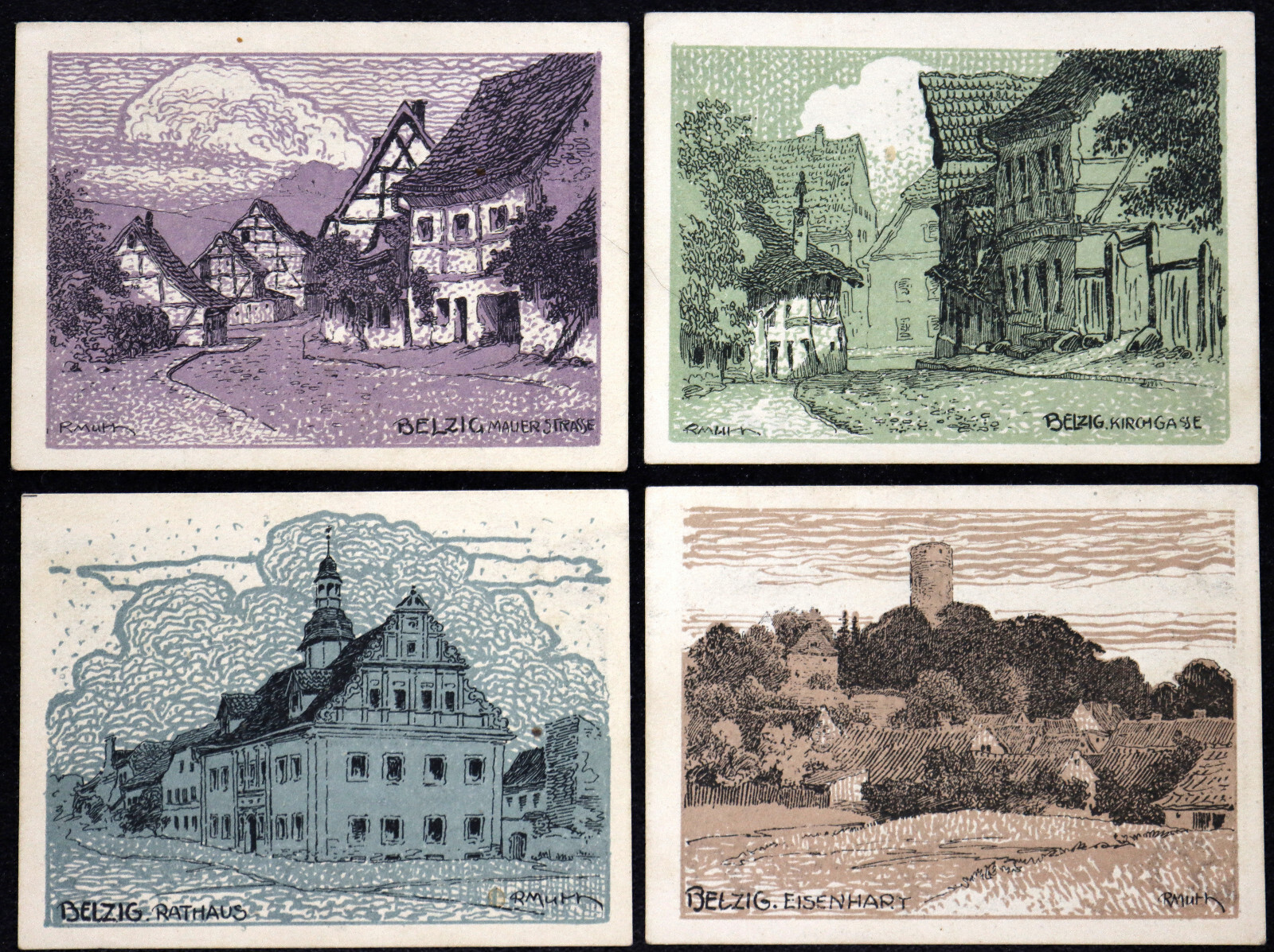 BELZIG ca. 1921 XX-RARE "Konsum- und Spargenossenschaft" Complete Series Notgeld